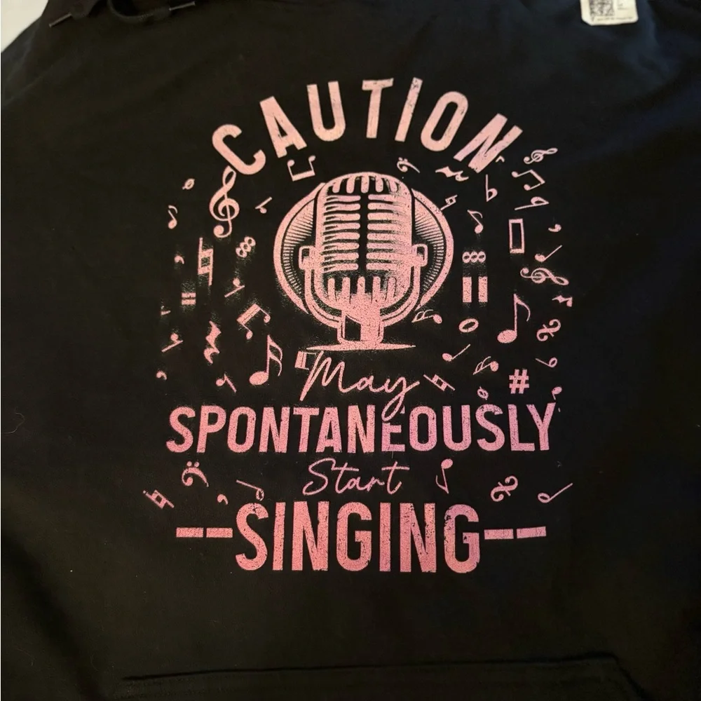NAVY Hoodie Karaoke Pink Singing Graphic - Picture 3 of 6